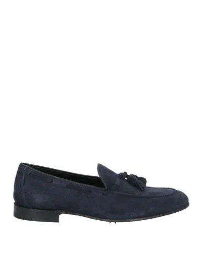 Veni Shoes Man Loafers Navy Blue Size 9 Leather