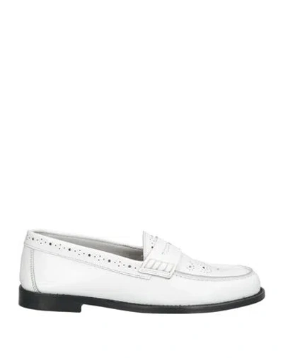 Veni Shoes Woman Loafers White Size 8 Leather