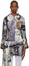 Venicew Multicolor Printed Shirt In Natural