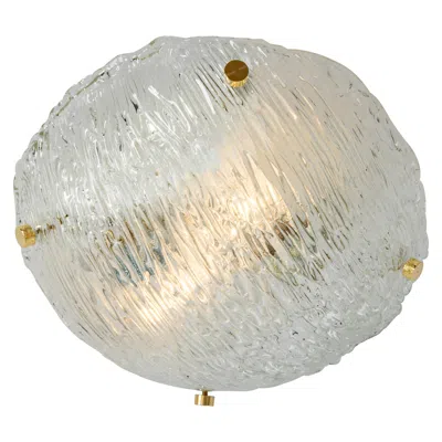 Pre-owned Venini 1 Of 2  Ceiling Lights Attributed To Carlo Scarpa For , 1950s In Sand