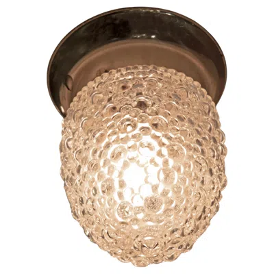 Pre-owned Venini 1940s Hand Blown Uniquely Textured Glass Vintage Cristale Surface Mount In Sand