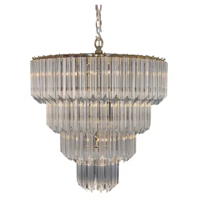Pre-owned Venini 1960's Lucite Cascading Chandelier In Transparent