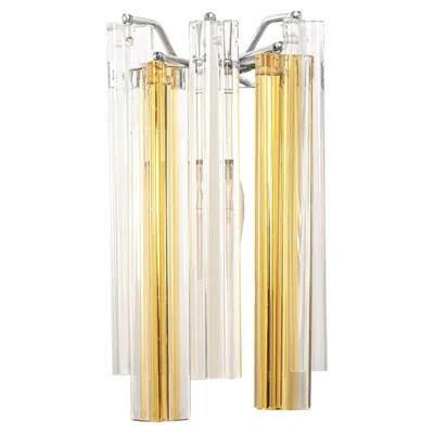 Pre-owned Venini 1960s Glass 'triedri' Wall Light Attributed To  In White