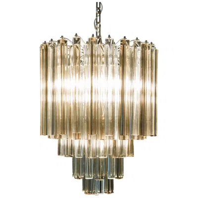 Pre-owned Venini 1960s  Chandelier From Trilobo Series In Orange