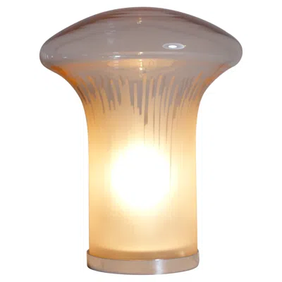 Pre-owned Venini 1970 Boletus / Mario Ticco  Murano Glass Italian Design Table Lamp In Sand