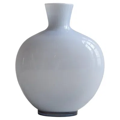 Pre-owned Venini 1970s Large Pale Blue Hand-blown Murano Glass  Vase