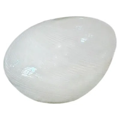 Pre-owned Venini 1970s  Striped Organic Vase In Transparent