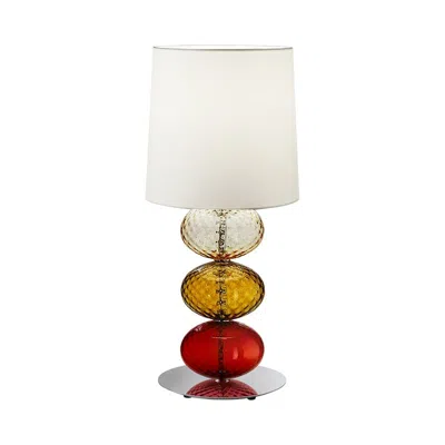 Pre-owned Venini 21st Century Abat-jour Table Lamp In Amber Yellow/red/tea By  In Brown