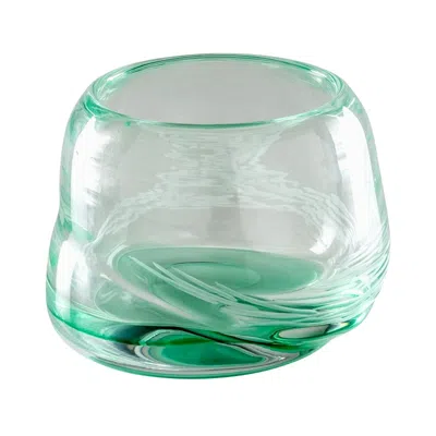 Pre-owned Venini 21st Century Acqua Glass Bowl In Crystal/mint Green By Michela Cattai