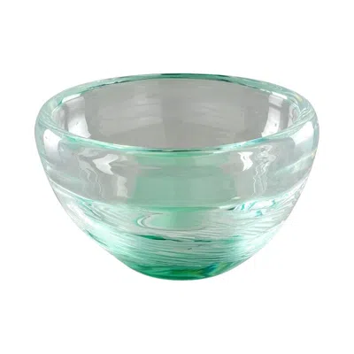 Pre-owned Venini 21st Century Acqua Glass Bowl In Crystal/mint Green By Michela Cattai