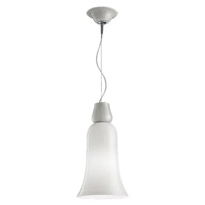 Pre-owned Venini 21st Century Anni Trenta Luce Pendant Light In Milk-white By  In Transparent