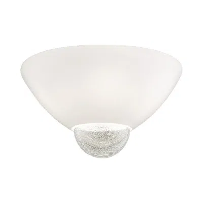Pre-owned Venini 21st Century Argea Ceiling Light In Milk-white By  In Transparent