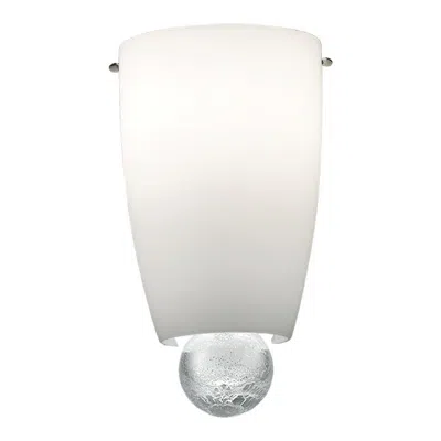 Pre-owned Venini 21st Century Argea Glass Wall Light In Milk-white By  In Transparent