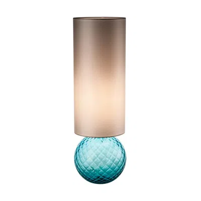 Pre-owned Venini 21st Century Blown Glass Balloton Table Lamp In Aquamarine By  In Sand