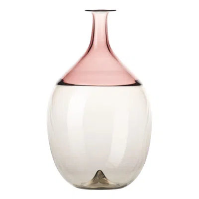 Pre-owned Venini 21st Century Bolle Glass Vase In Améthyste / Grey By Tapio Wirkkala In Gray