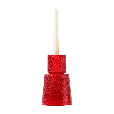 Pre-owned Venini 21st Century, Campanile Candle Holder In Red By