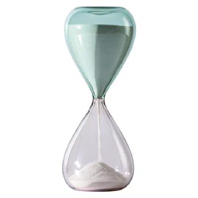 Pre-owned Venini 21st Century Clessidra Hourglass In Rosa Cipria/green Rio By Fulvio Bianconi E P In Gray