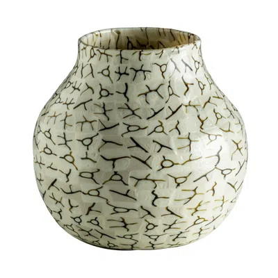 Pre-owned Venini 21st Century Coccio Glass Vase In Ivory/tea By  In Transparent