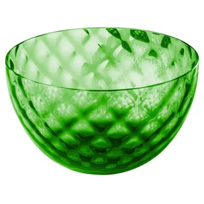 Pre-owned Venini 21st Century Coppetta Carnevale Glass Bowl In Green By