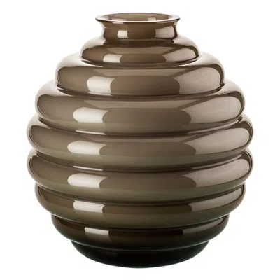 Pre-owned Venini 21st Century Deco Medium Glass Vase In Grey By Napoleone Martinuzzi In Gray
