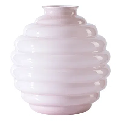 Pre-owned Venini 21st Century Deco Medium Glass Vase In Rosa Cipria By Napoleone Martinuzzi In Transparent