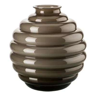 Pre-owned Venini 21st Century Deco Small Glass Vase In Grey By Napoleone Martinuzzi In Gray
