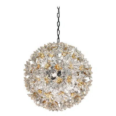 Pre-owned Venini 21st Century Esprit Extra Small Chandeliers In Amber Yellow/crystal By  In Brown