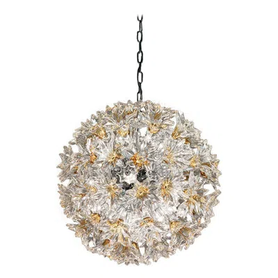 Pre-owned Venini 21st Century Esprit Medium Chandeliers In Amber Yellow/crystal By  In Brown