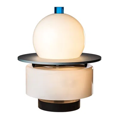 Pre-owned Venini 21st Century Ettore Sottsass Collection Kiritam Table Lamp In Aquamarine/milk-wh In White