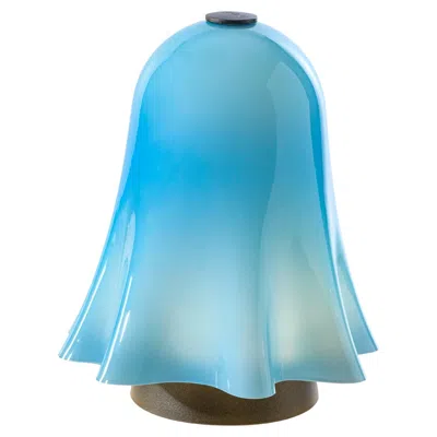 Pre-owned Venini 21st Century Fantasmino Rechargeable, Dimmerable, Touch Table Lamp Aquamarine In Blue