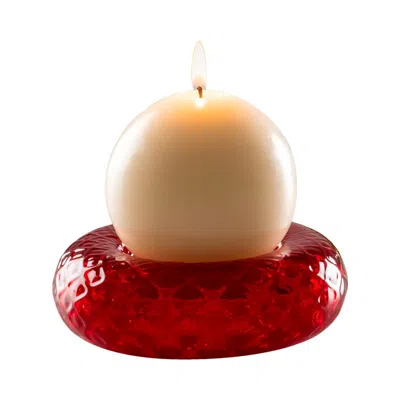 Pre-owned Venini 21st Century Faville Glass Candleholder In Red By , 2019