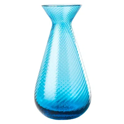 Pre-owned Venini 21st Century Gemme Glass Vase In Aquamarine By  In Blue