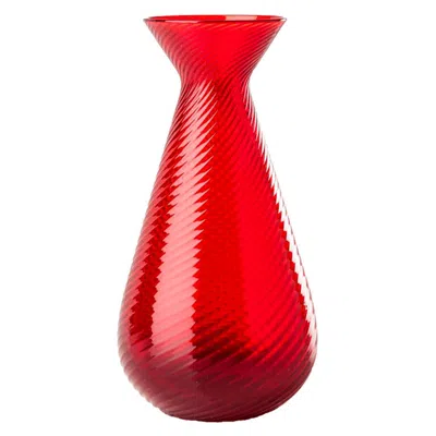 Pre-owned Venini 21st Century Gemme Glass Vase In Red By