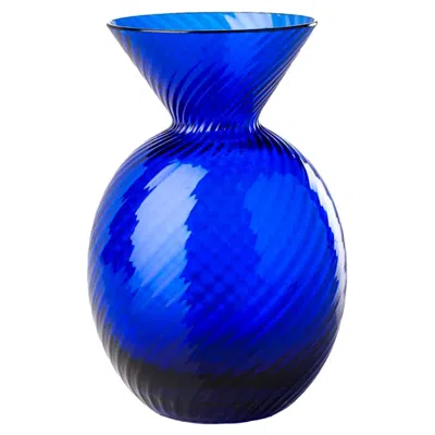 Pre-owned Venini 21st Century Gemme Glass Vase In Sapphire By  In Blue