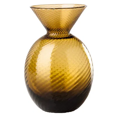 Pre-owned Venini 21st Century Gemme Glass Vase In Tea By  In Brown