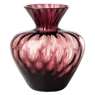Pre-owned Venini 21st Century Gemme Glass Vase In Violet By  In Purple