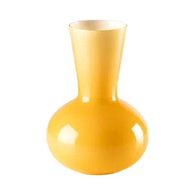 Pre-owned Venini 21st Century Idria Small Glass Vase In Amber By  In Brown