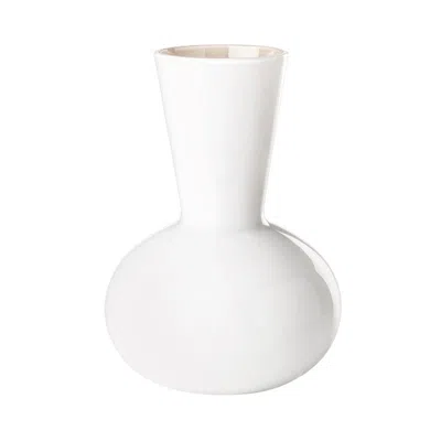 Pre-owned Venini 21st Century Idria Small Glass Vase In Grey/milk-white By  In Transparent