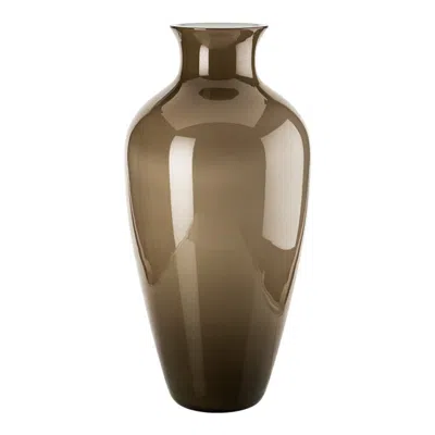 Pre-owned Venini 21st Century Labuan Glass Vase In Grey By  Riedizione In Gray