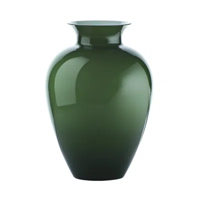 Pre-owned Venini 21st Century Labuan Small Glass Vase In Apple Green By