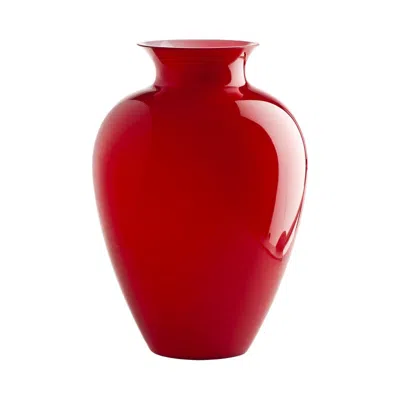 Pre-owned Venini 21st Century Labuan Small Glass Vase In Red By