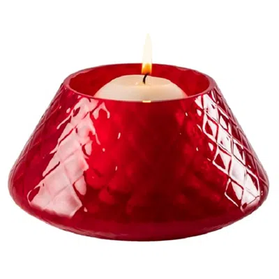 Pre-owned Venini 21st Century Lele Glass Candleholder In Red By
