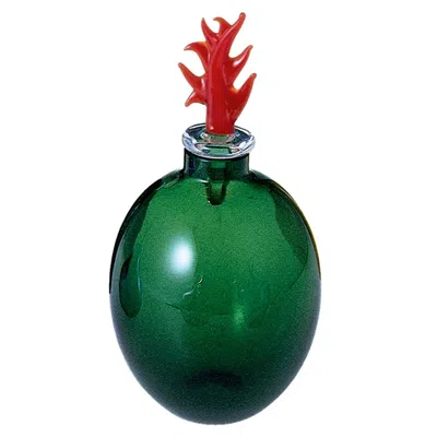 Pre-owned Venini 21st Century Monofiore Glass Vase In Apple Green By Laura De Santillana