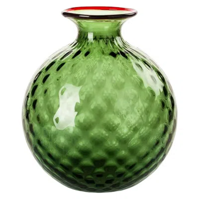 Pre-owned Venini 21st Century Monofiori Balloton Extra Large Glass Vase In Apple Green By