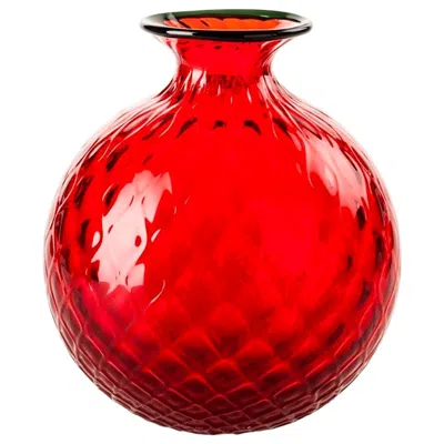 Pre-owned Venini 21st Century Monofiori Balloton Extra Large Glass Vase In Red By