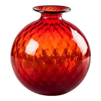 Pre-owned Venini 21st Century Monofiori Balloton Extra Small Glass Vase In Red By