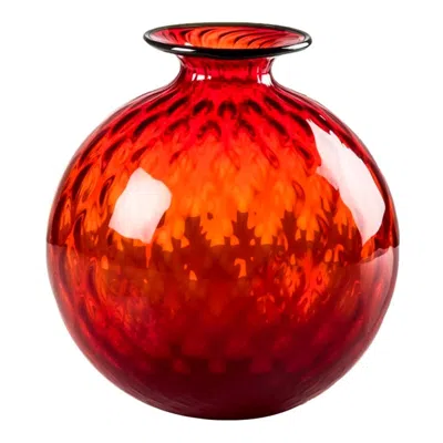 Pre-owned Venini 21st Century Monofiori Balloton Large Glass Vase In Red By