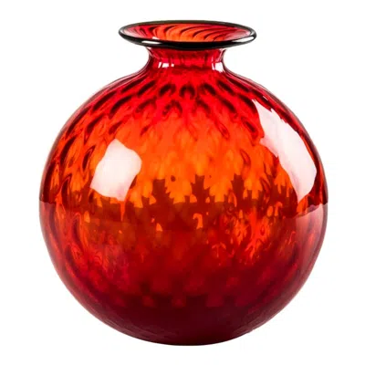 Pre-owned Venini 21st Century Monofiori Balloton Medium Glass Vase In Red By