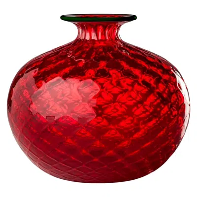 Pre-owned Venini 21st Century Monofiori Balloton Small Glass Vase In Red By