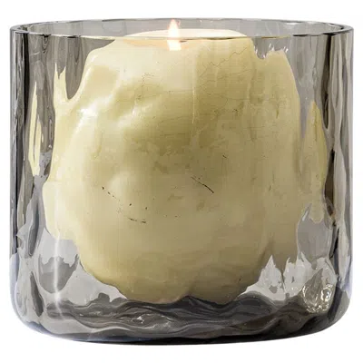 Pre-owned Venini 21st Century Night In Venice Glass Candleholder In Grey By  In Gray